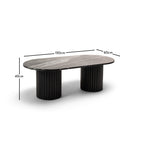 Myla Black Marble Coffee Table - Tasty Coffee Tables