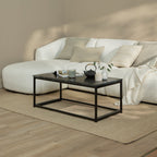Nara Black Marble Coffee Table - Black Frame - Tasty Coffee Tables