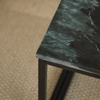 Nara Black Marble Coffee Table - Black Frame - Tasty Coffee Tables
