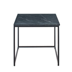 Nara Black Marble Square Nest of Tables - Black Frame - Tasty Coffee Tables