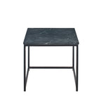Nara Black Marble Square Nest of Tables - Black Frame - Tasty Coffee Tables