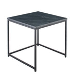 Nara Black Marble Square Nest of Tables - Black Frame - Tasty Coffee Tables