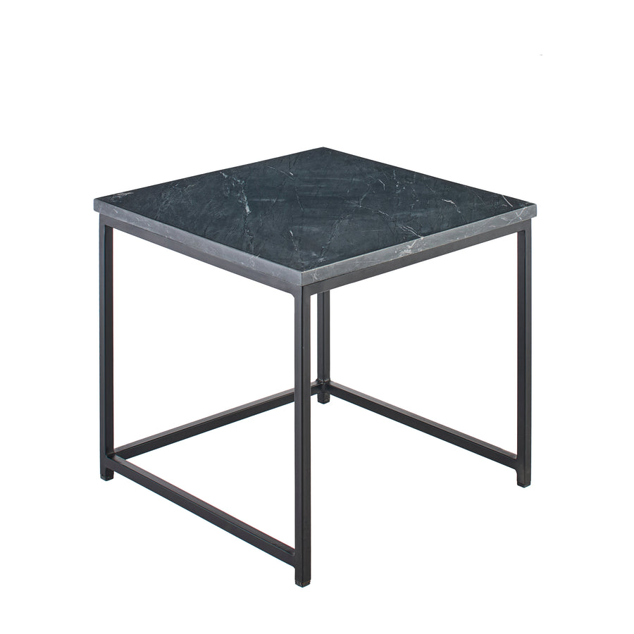 Nara Black Marble Square Nest of Tables - Black Frame - Tasty Coffee Tables