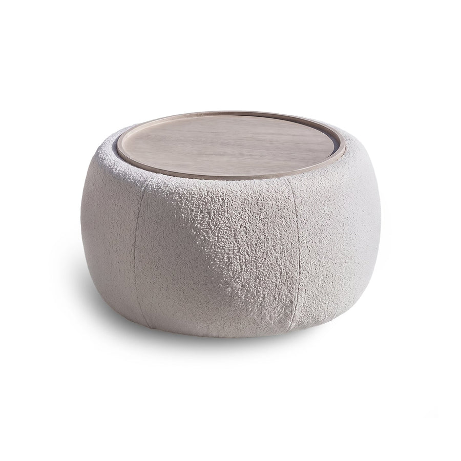 Nathalia 65cm Whitewash Coffee Table - Chalked White - Tasty Coffee Tables