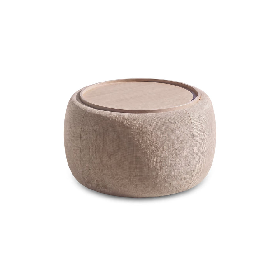 Nathalia 65cm Whitewash Coffee Table - Soft Beige - Tasty Coffee Tables
