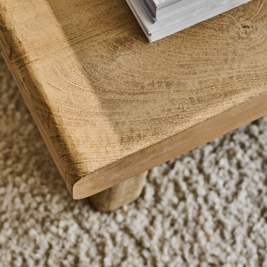 Nevaeh 90cm Square Coffee Table - Chalked Mango Wood - Tasty Coffee Tables