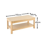 Noah Whitewash Oak Rectangular Coffee Table - Tasty Coffee Tables