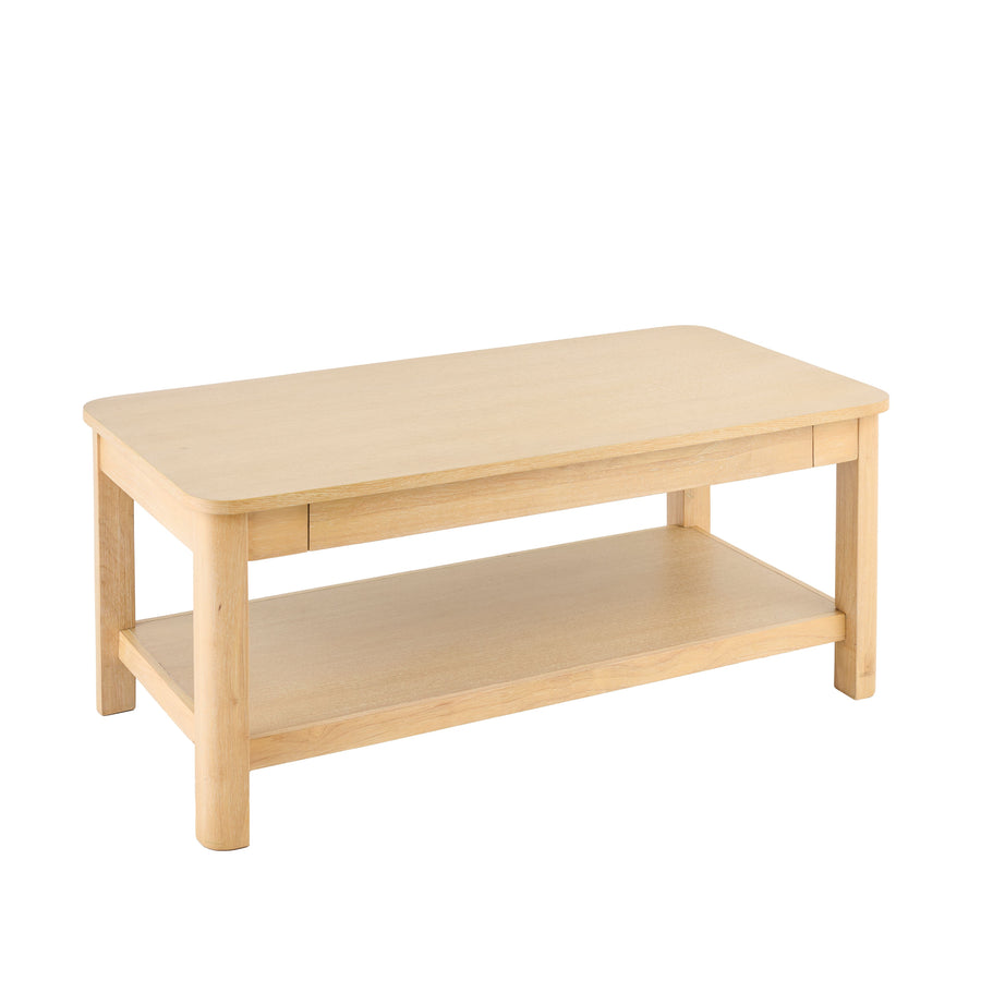 Noah Whitewash Oak Rectangular Coffee Table - Tasty Coffee Tables