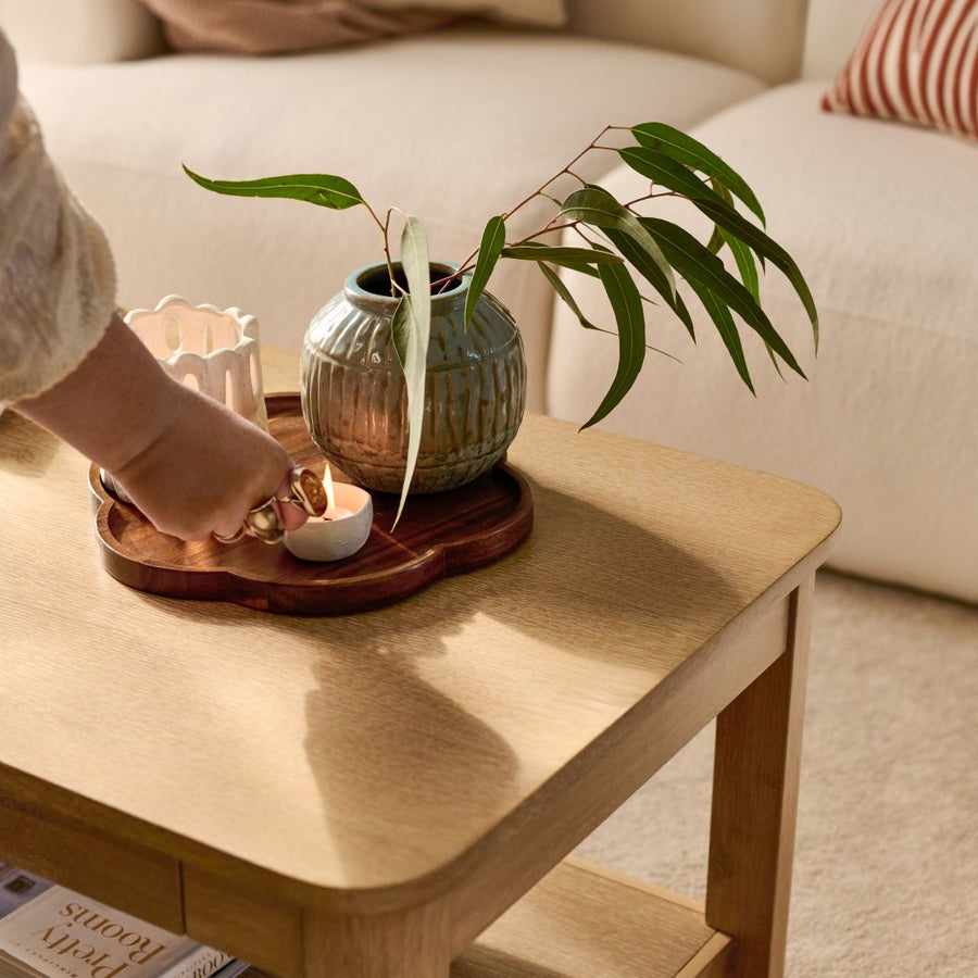 Noah Whitewash Oak Rectangular Coffee Table - Tasty Coffee Tables