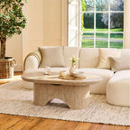 Octavia 120cm Oval Limewash Coffee Table - Tasty Coffee Tables