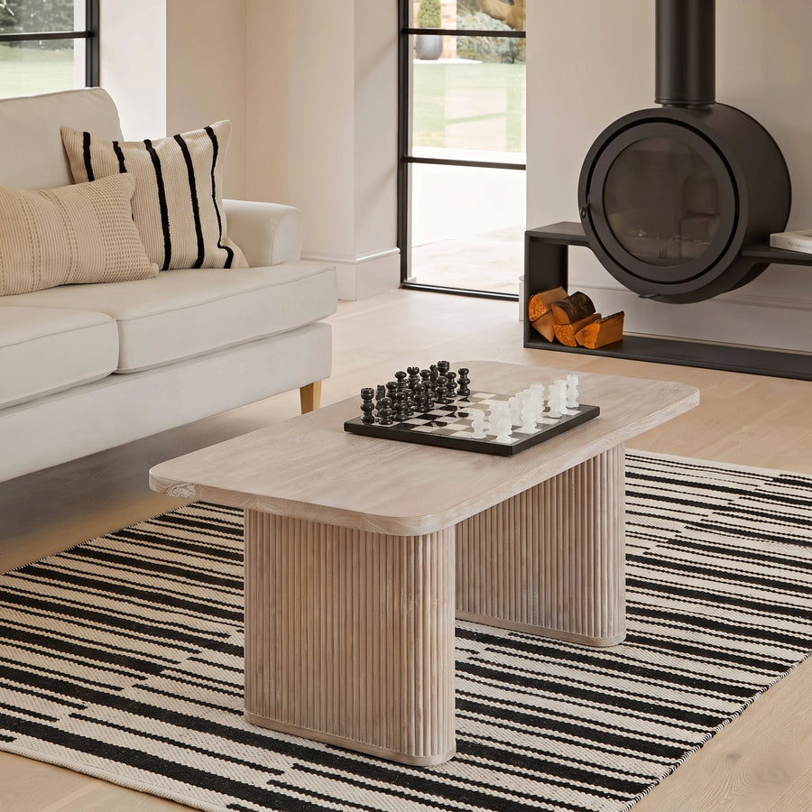 Orla 110cm Limewash Coffee Table - Tasty Coffee Tables