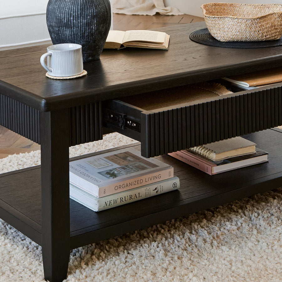 Raleigh Black Coffee Table - Tasty Coffee Tables