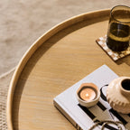 Rhiannon 75cm Round Whitewash Oak Coffee Table - Tasty Coffee Tables