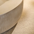 Sohan 84cm Kidney Concrete Coffee Table - Sand - Tasty Coffee Tables
