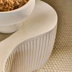 Sohan 84cm Kidney Concrete Coffee Table - Sand - Tasty Coffee Tables