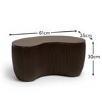 Sohan 61cm Kidney Concrete Coffee Table - Set of 2 - Lava Black - Tasty Coffee Tables