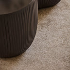 Sohan 84cm Kidney Concrete Coffee Table - Lava Black - Tasty Coffee Tables