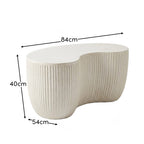 Sohan 84cm Kidney Concrete Coffee Table - Sand - Tasty Coffee Tables