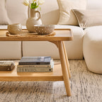 Tilly 100cm Rectangular Coffee Table - Whitewash Oak - Tasty Coffee Tables