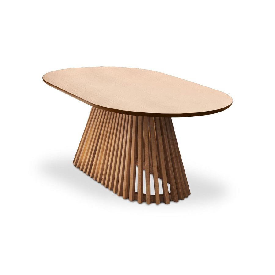 Willow Pale Oak Oval Coffee Table - Tasty Coffee Tables