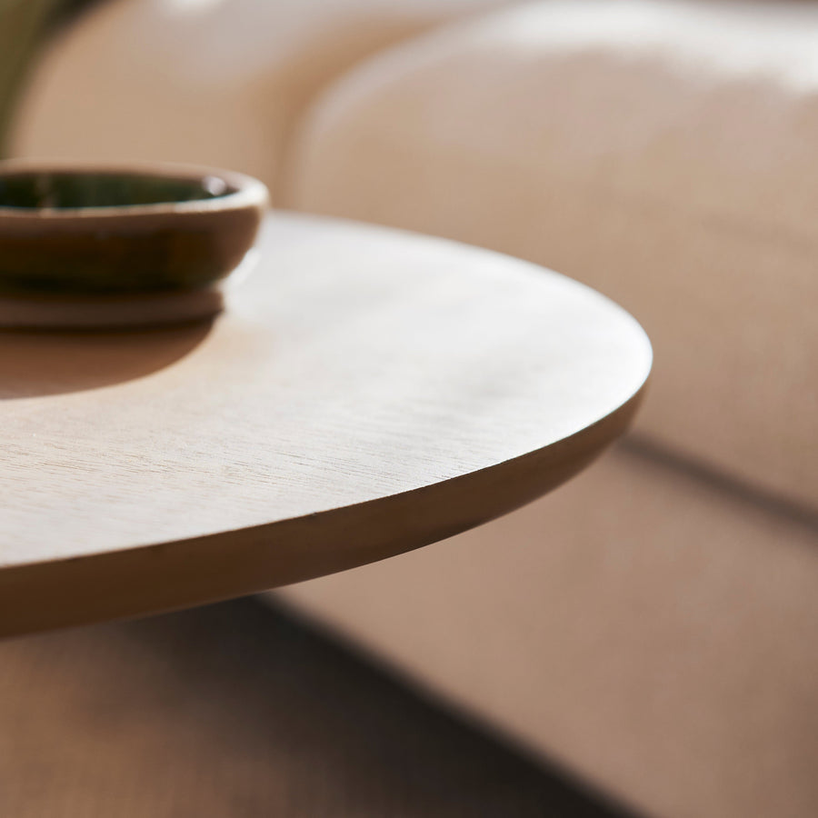 Willow Pale Oak Oval Coffee Table - Tasty Coffee Tables