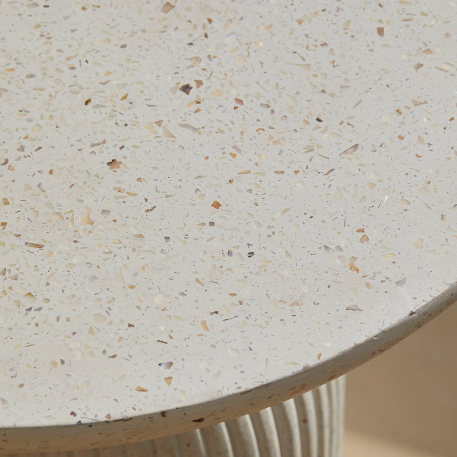Zaliki Concrete Garden Coffee Table - Pearl Terrazzo - Tasty Coffee Tables