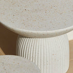 Zaliki Concrete Garden Coffee Table - Pearl Terrazzo - Tasty Coffee Tables
