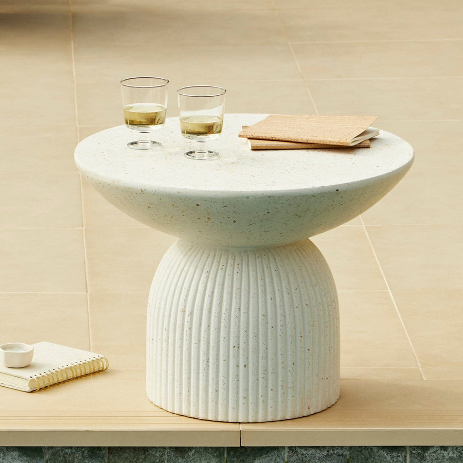 Zaliki Concrete Garden Coffee Table - Pearl Terrazzo - Tasty Coffee Tables