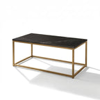 Nara Black Marble Coffee Table - Gold Frame - Tasty Coffee Tables