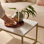 Nara White Marble Coffee Table - Gold Frame - Tasty Coffee Tables