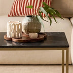 Nara Black Marble Coffee Table - Gold Frame - Tasty Coffee Tables