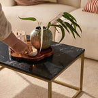 Nara Black Marble Coffee Table - Gold Frame - Tasty Coffee Tables