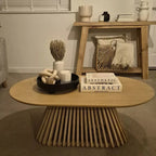 Willow Whitewash Oval Coffee Table - Tasty Coffee Tables