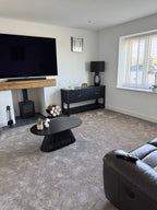 Willow Black Oval Coffee Table - Tasty Coffee Tables