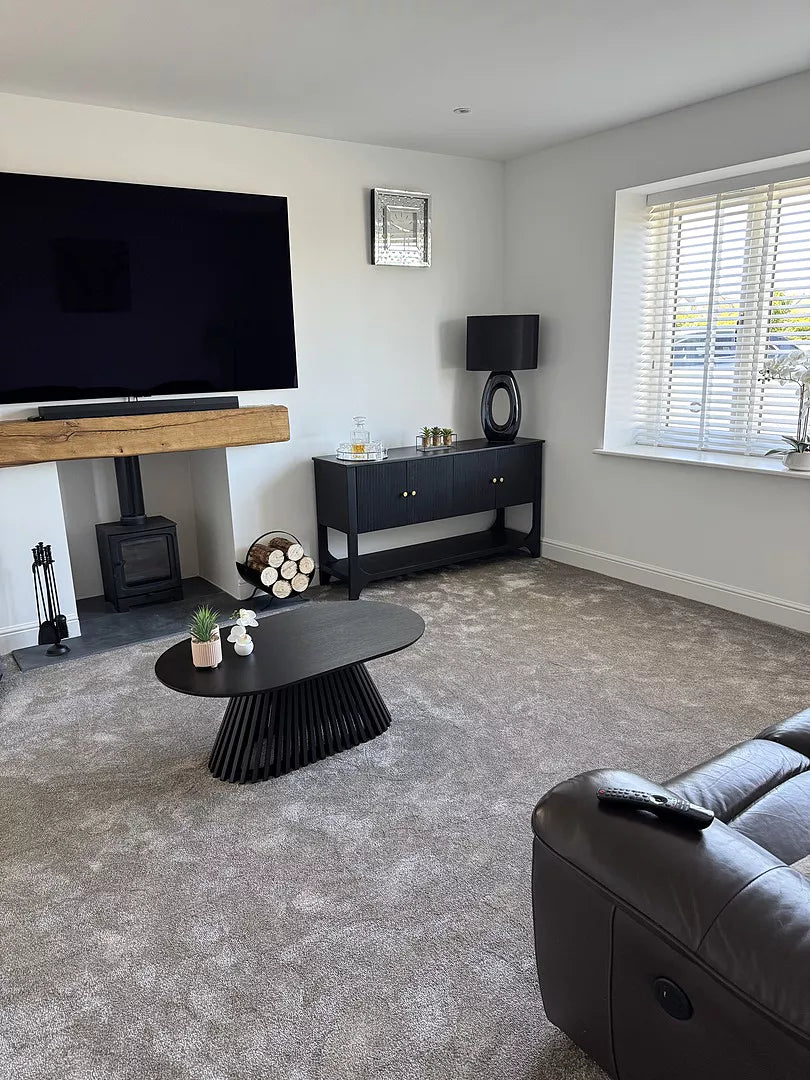 Willow Black Oval Coffee Table - Tasty Coffee Tables
