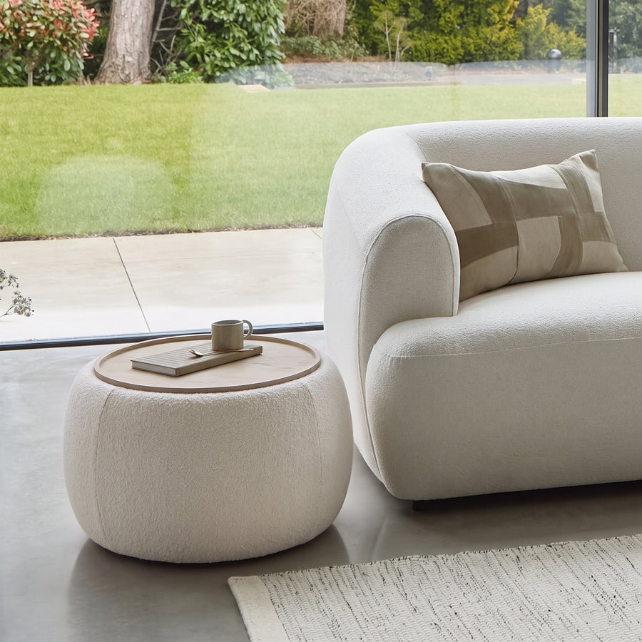 Nathalia 65cm Whitewash Coffee Table - Chalked White - Tasty Coffee Tables