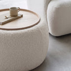 Nathalia 65cm Whitewash Coffee Table - Chalked White - Tasty Coffee Tables